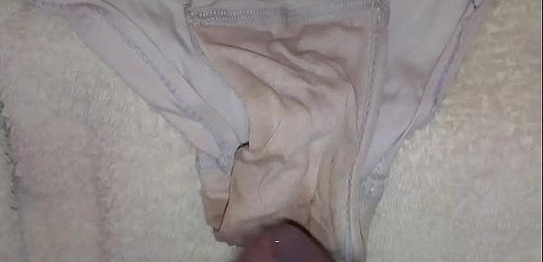  Jerking and precum on my wife panty